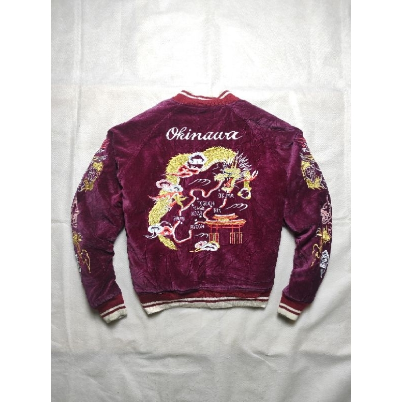 Vintage Neyries Velvet Sukajan Dragon x Okinawa Jacket