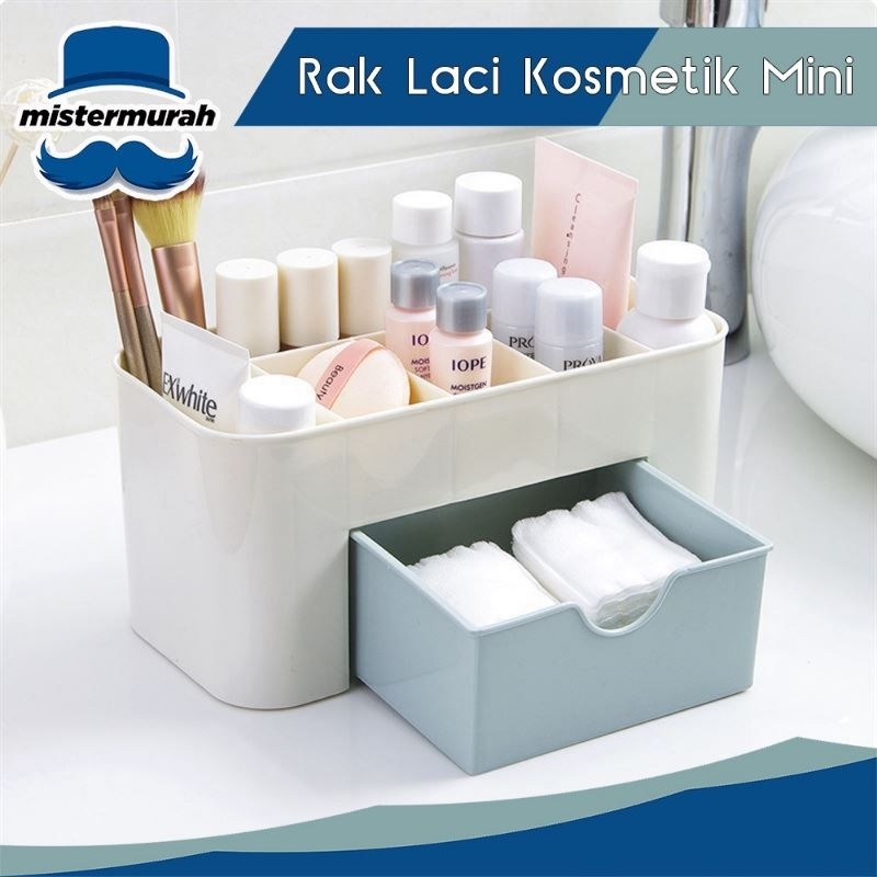 Rak Laci Kosmetik Tempat Kosmetik Plastik Make Up Storage Box Makeup Organizer Aksesoris Pulpen ATK