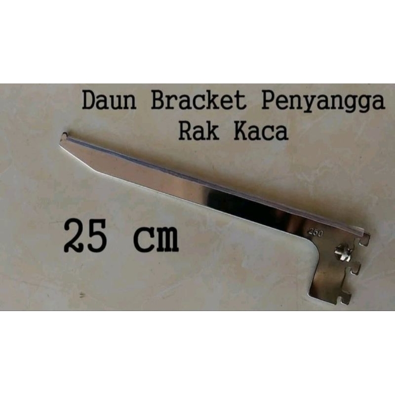 Daun Bracket Kaca / Bracket Kaca / Siku Bracket Besi Penyangga Rak