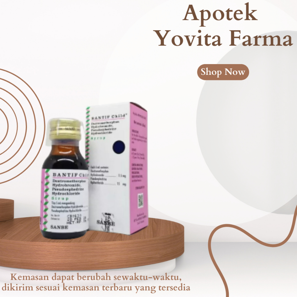 Bantif Child Sirup 60 ml meredakan batuk tidak berdahak & hidung tersumbat karena flu