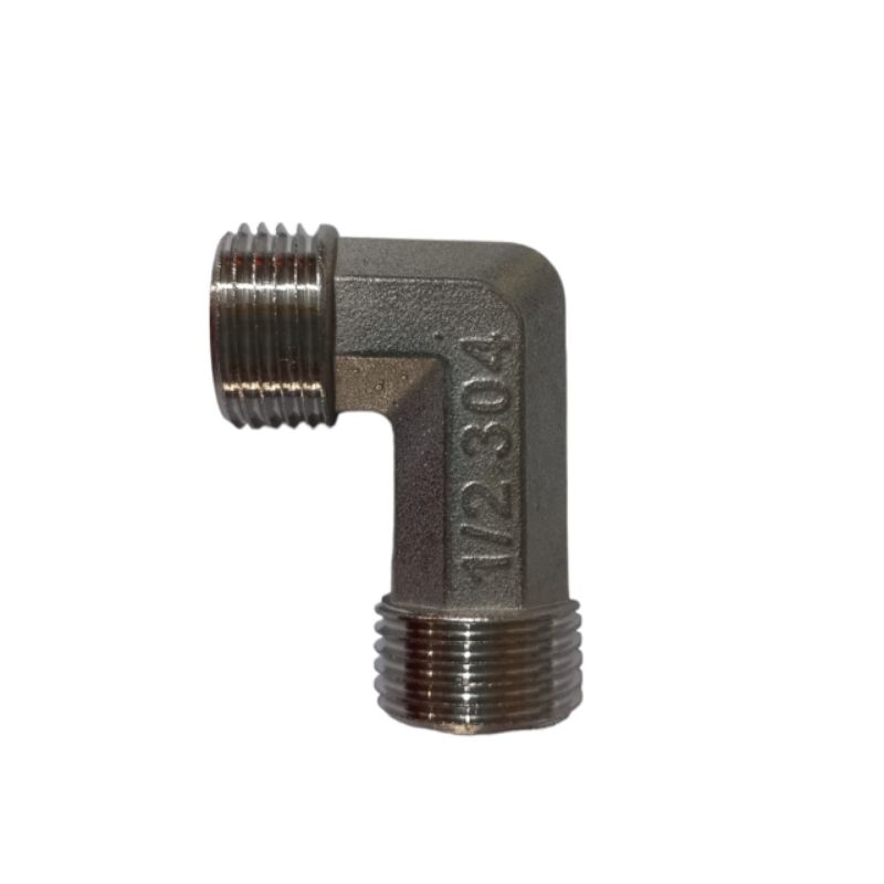 Nepel knee drat luar stainless 304 / elbow stainless drat luar 1/2 inch
