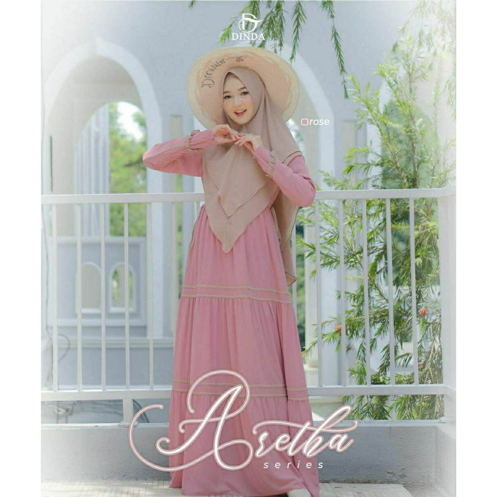 ARETHA GAMIS SET KHIMAR  BY DINDA