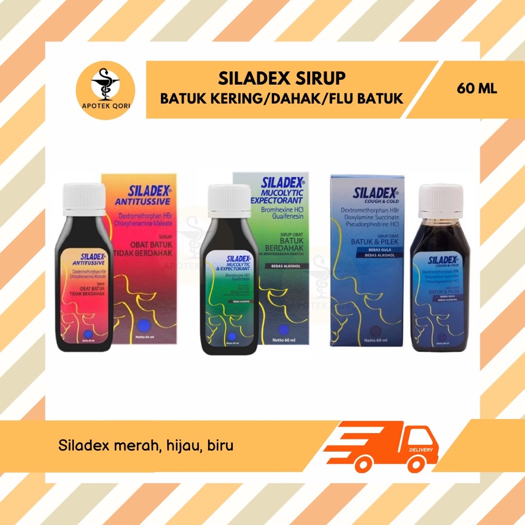 SILADEX BATUK KERING/BATUK DAHAK/BATUK PILEK SIRUP 60 ML