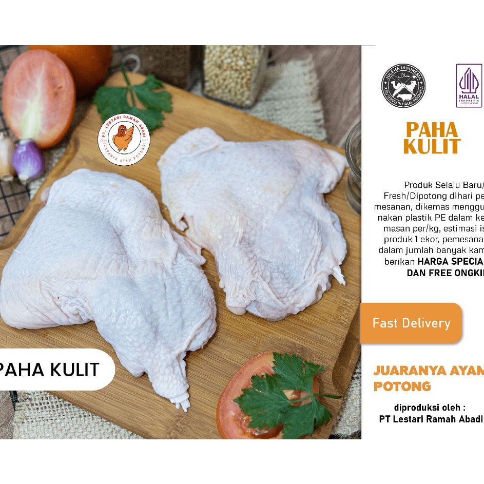 

modelTipe LB155 Boneless Paha Ayam dengan Kulit 1kg