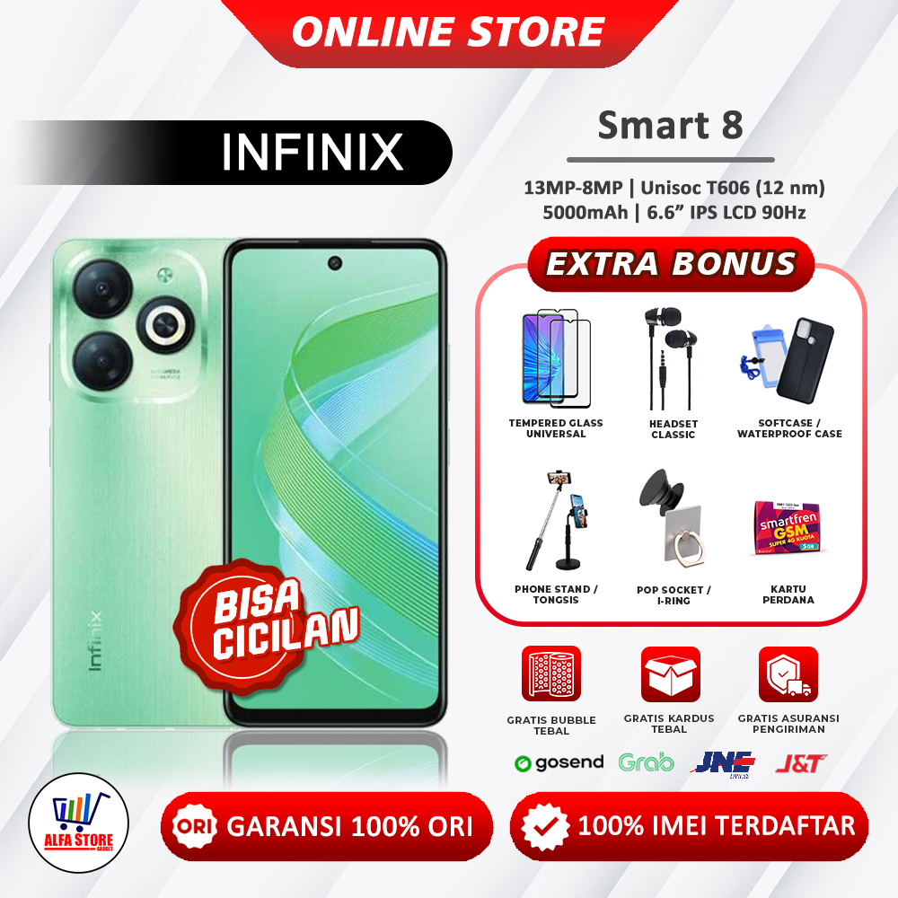 HP Infinix Smart 9 ram 4/128gb smart 9hd ram 4/64gb smart 8plus ram 4+4Gb/128Gb  batt 6000mah-infini