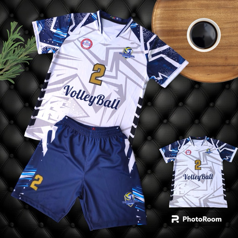 JERSEY VOLI NAVY WHITE PRIA & WANITA