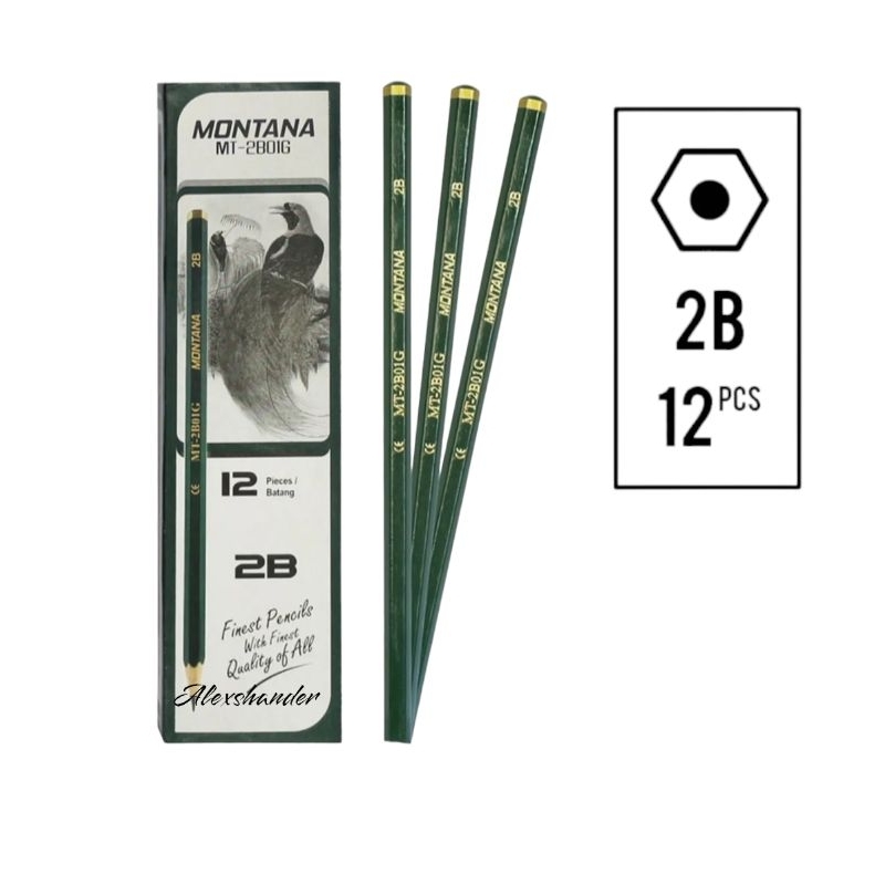 

promo 1 pack isi 12 pcs pensil 2B pencil MT-2B01G