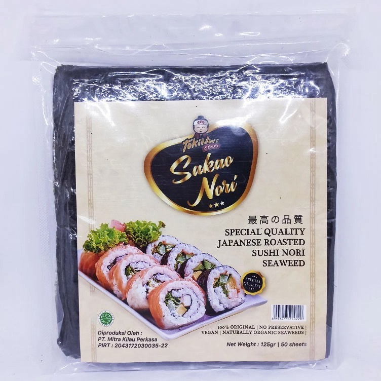 

Stok Banyak Sakao nori rumput laut Premium Quality 50 sheets