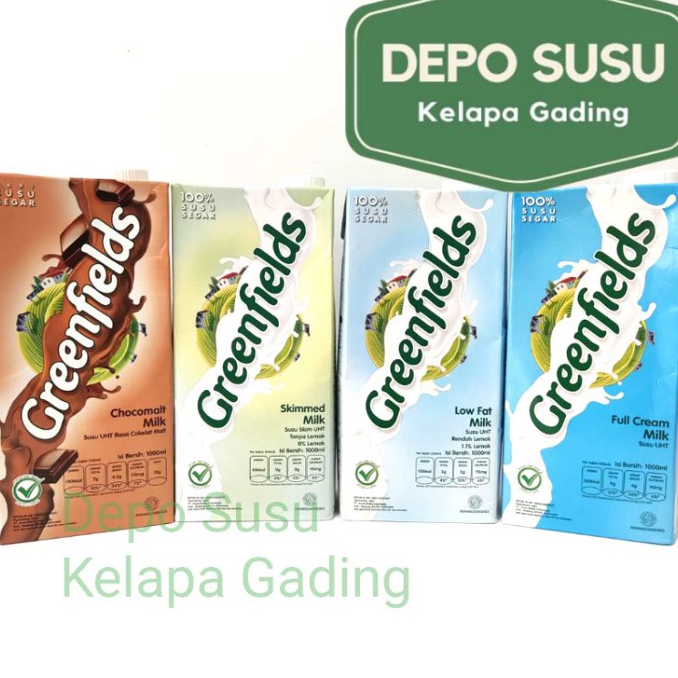 

MODEL UJW797 Susu Greenfields UHT 1 liter All Varian | Greenfield Coklat Full Cream Low Fat Skim