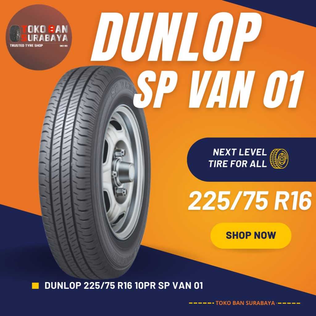 Ban Dunlop DL 225/75 R16 225/75R16 22575R16 22575 R16 225/75/16 10PR 10 PR R16 R 16 SP VAN 01 Import