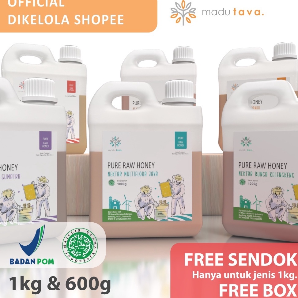 

[♕P92(] Madu Asli Murni Tava Grade A Variant Nektar 100% Alami Pure Natural Raw Honey [38]