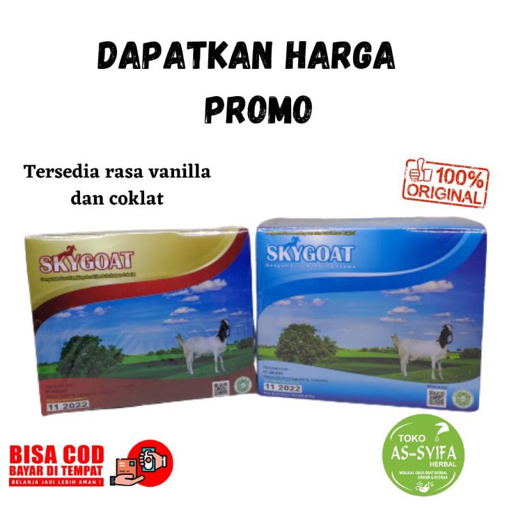 

Stock Banyak Skygoat Susu Kambing Etawa Full Cream / Susu Kambing Vanilla dan Coklat