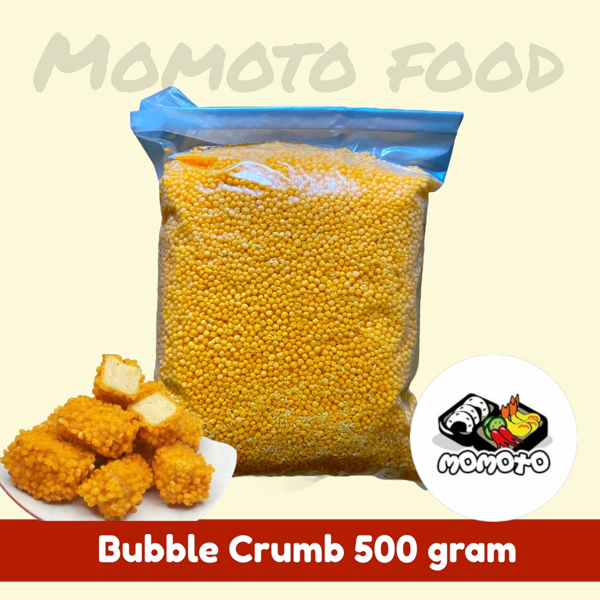 

[☼P86➤] PROMO Bubble Crumb Crispy Nugget Naget Tepung Roti Bulat 500 gram HALAL Trendy