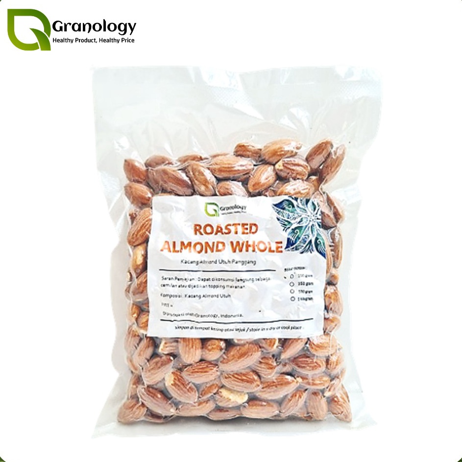 

Diskon Roasted Whole Almond / Kacang Almond Utuh Oven (250 gram) by Granology