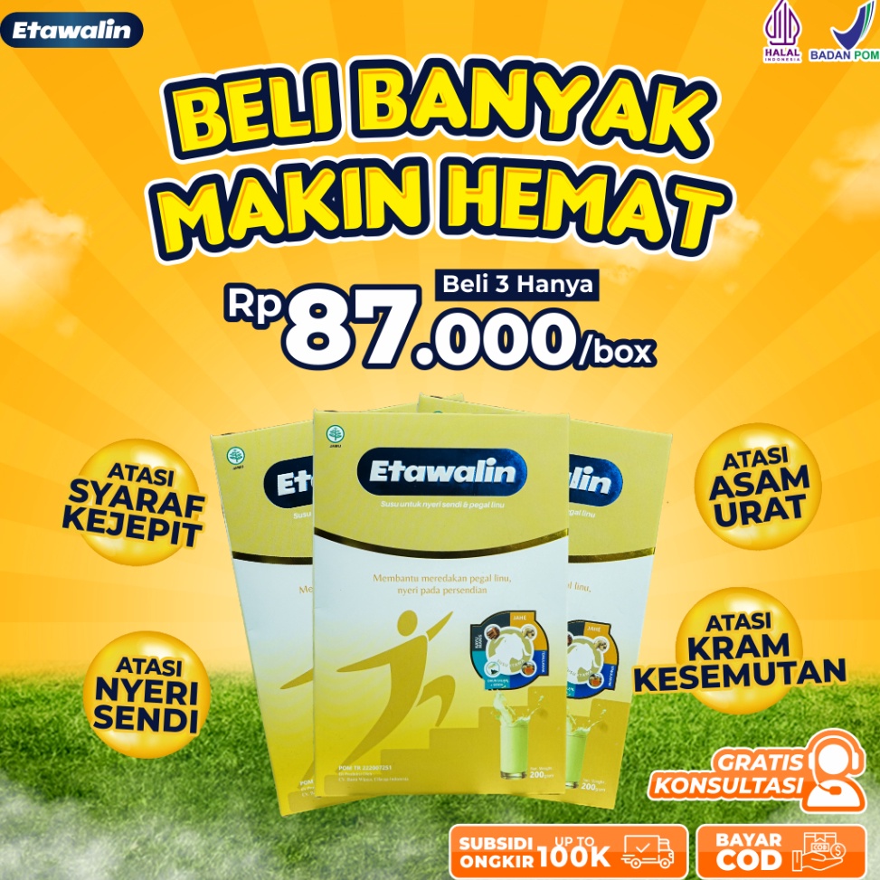 

[☛S34<] Etawalin Paket 3 Box Susu Kambing Etawa Alami Original Bantu Atasi Masalah Tulang dan Persendian Asam Urat Nyeri Otot Rematik [24]