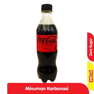 

[PRODUK RKNRM61] Coca Cola Zero 390ML Botol 1 Karton isi 12 Botol x 390 ML 97