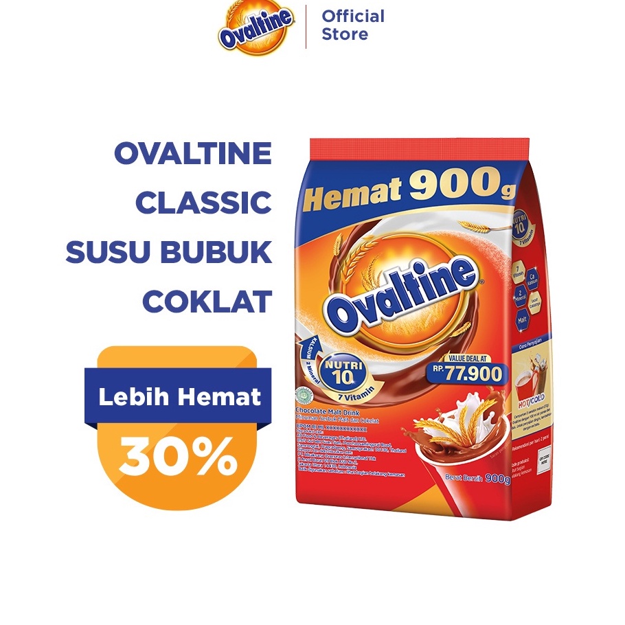 

Harga Termurah Ovaltine Classic Susu Bubuk Coklat 900g