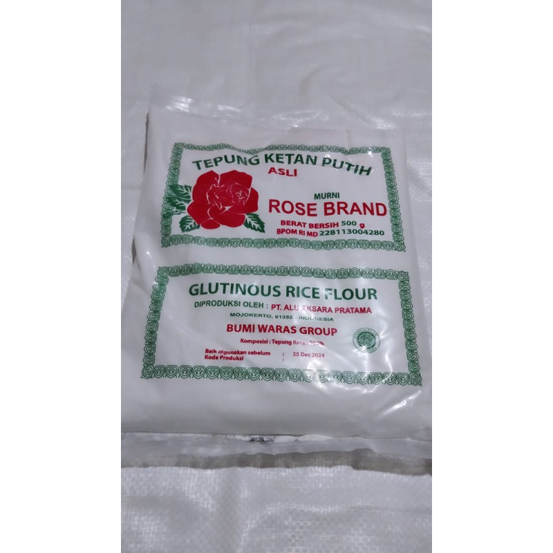 

Tepung Ketan putih Rose brand 500gr