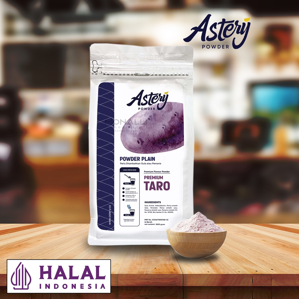 

ASTERY POWDER PREMIUM RASA TARO 1 KG / BUBUK MINUMAN SIAP SEDUH / TARO POWDER DRINK FLAVOUR ALA CAFE 1000 GRAM