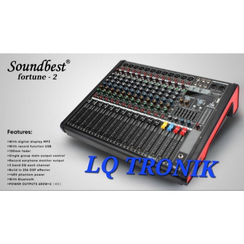POWER MIXER MURAH SOUNDBEST FORTUNE-2 12 CHANNEL SOUNDBEST POWER MIXER