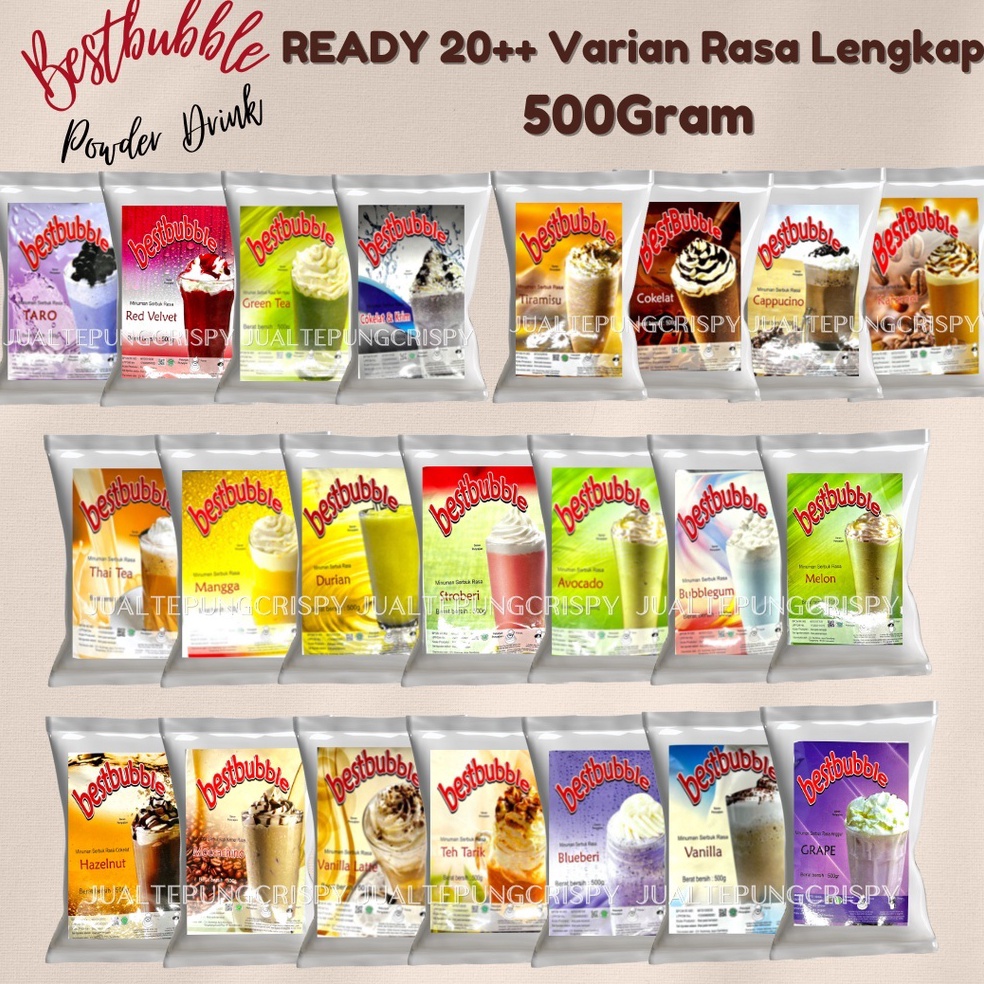

83 Bestbubble Bubuk Minuman Rasa / Bubuk Minuman Kekinian / Bubuk Minuman Aneka Rasa 500 Gram 6333