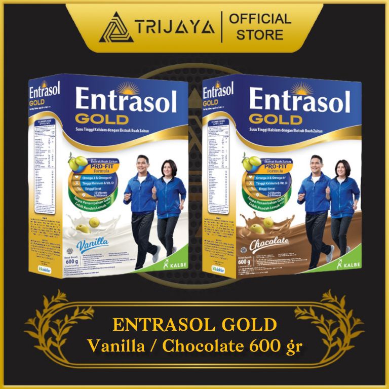 

S@l33 Entrasol Gold 600 gr / 580 gr Vanilla Vanila & Chocolate Coklat / Susu Kalsium Tulang Calcium Kalbe 580gr [202]