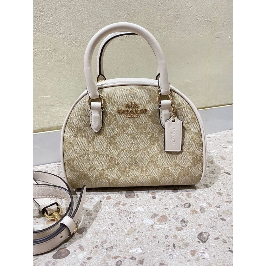 Tas branded sydney satchel signature chalk white