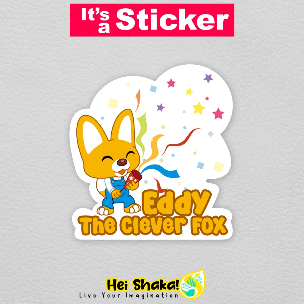 

Stiker Eddy The Clever Fox 02 Pororo Sticker Kartun Anak Bahan Vinyl Anti Air