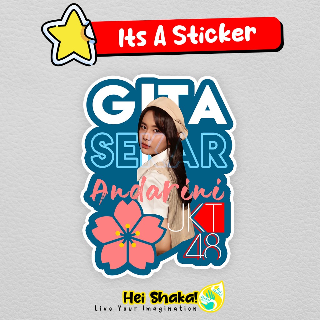 

Stiker GITA JKT48 SEKAR ANDARINI Sticker Wota Idol Grup Bahan Vinyl Anti Air
