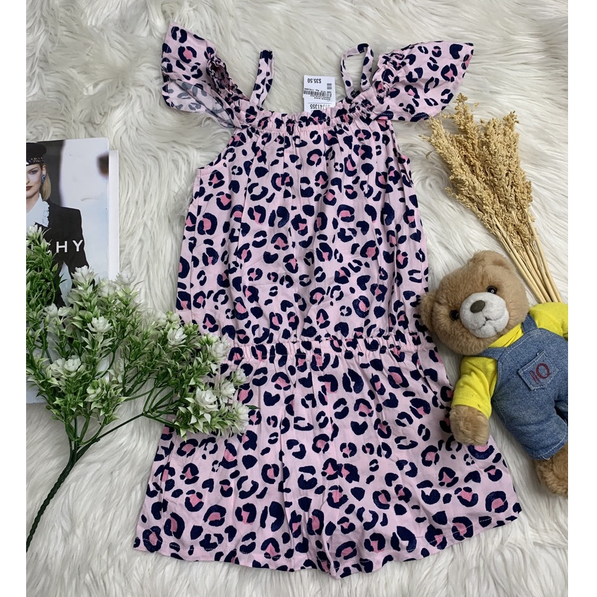 JUMPSUIT ANAK CEWEK MOTIF LEOPARD - BRAND CAT & JACK - BRAND ORIGINAL - JAMPSUIT KUTUNGAN - BAJU KOD