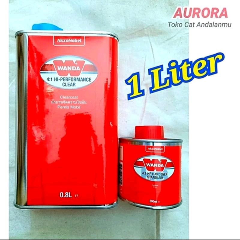 Clear Wanda 1Liter Pernis Anti Gores Mengkilap Akzonobel Sikkens Fernis Vernis 1kilo
