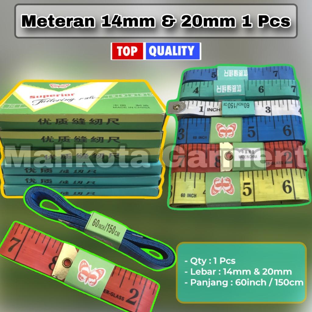 1 PCS | Meteran BESAR KECIL Kain bahan Baju Badan 150cm / 60 inch Butterfly | Meteran Pola | Meteran