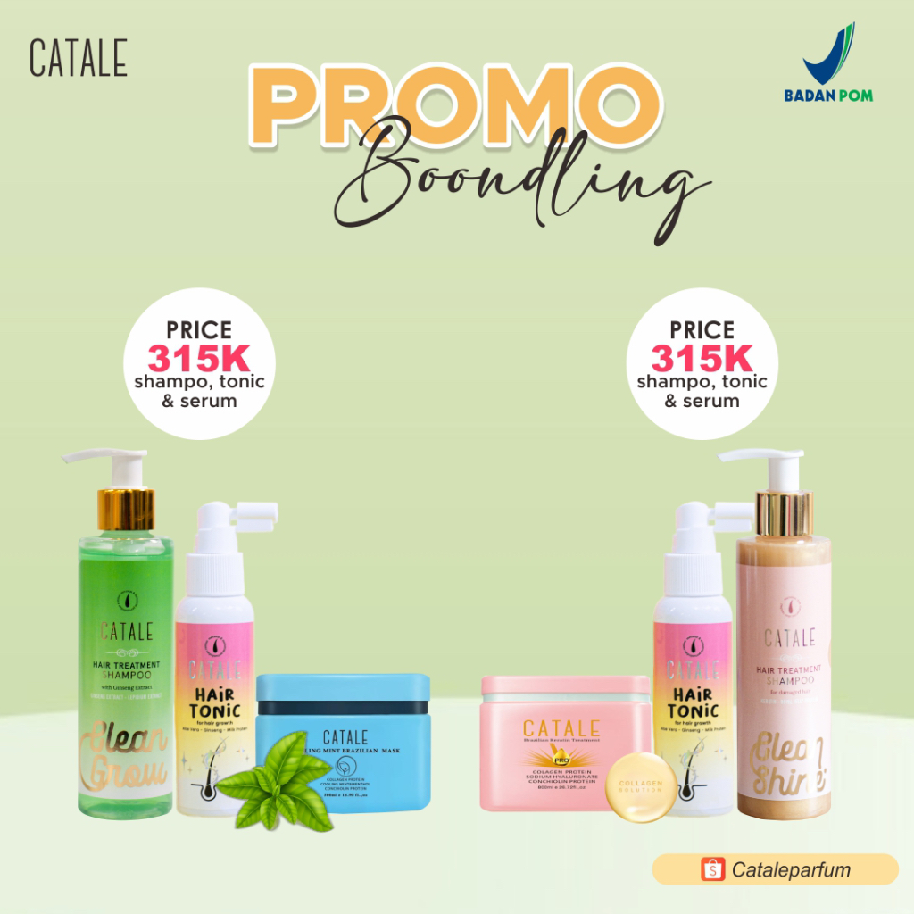 CATALE Bundling Promo Shampoo + Hair Mask + Hair Tonic | bebas pilih varian masker rambut dan shampo
