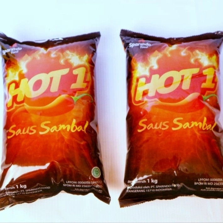 

Saus sambal hot1 kemasan 1kg hot 1 saos