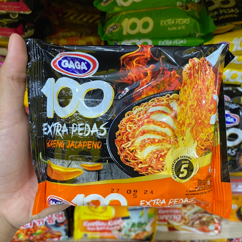 

Gaga 100 Mie Extra Pedas Goreng Jalapeno 75gr