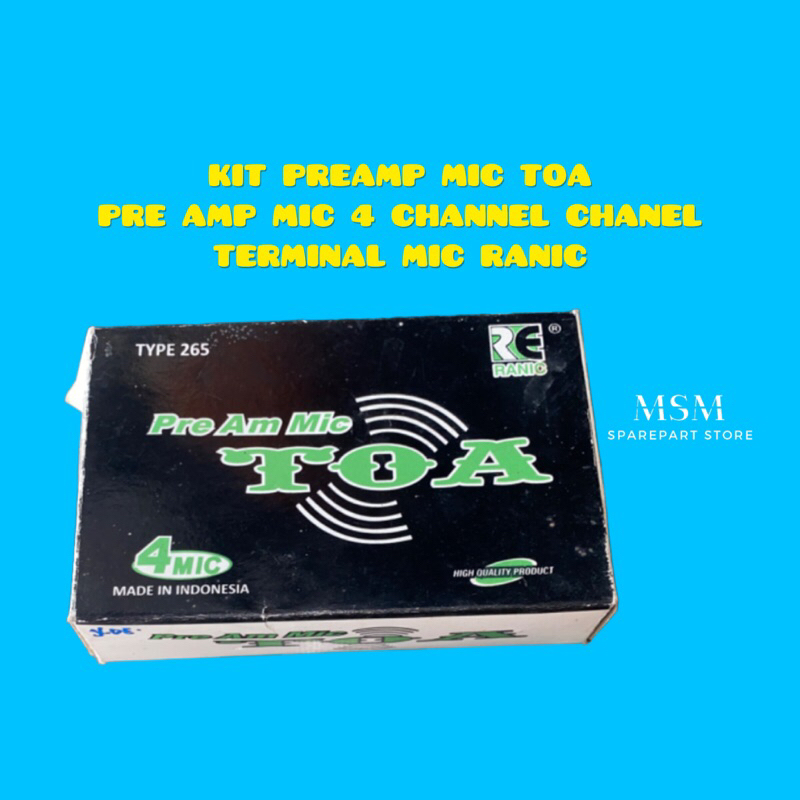 KIT PREAMP MIC TOA PRE AMP MIC 4 CHANNEL CHANEL TERMINAL MIC RANIC