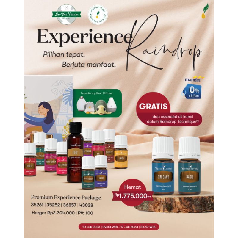 Paket Premium Experience Package Young Living Diffuser Shelly The Turtle