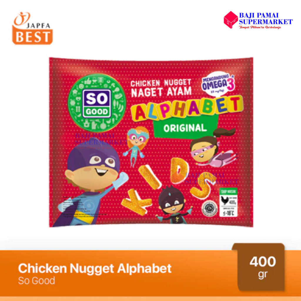 

Nugget Ayam Alphabet So Good 400 gr