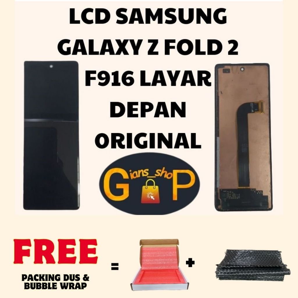 LCD SAMSUNG Z FOLD 2 (F916) LAYAR DEPAN ORIGINAL 2ND COPOTAN 100%