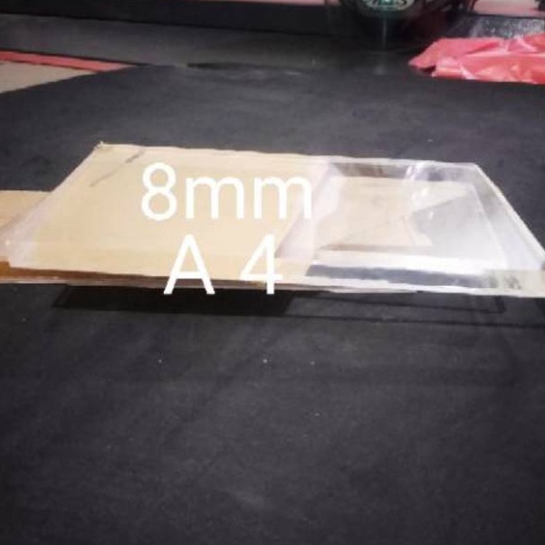 

Hemat Acrylic akrilik lembaran 8mm bening Ukuran A4 (21x30cm)