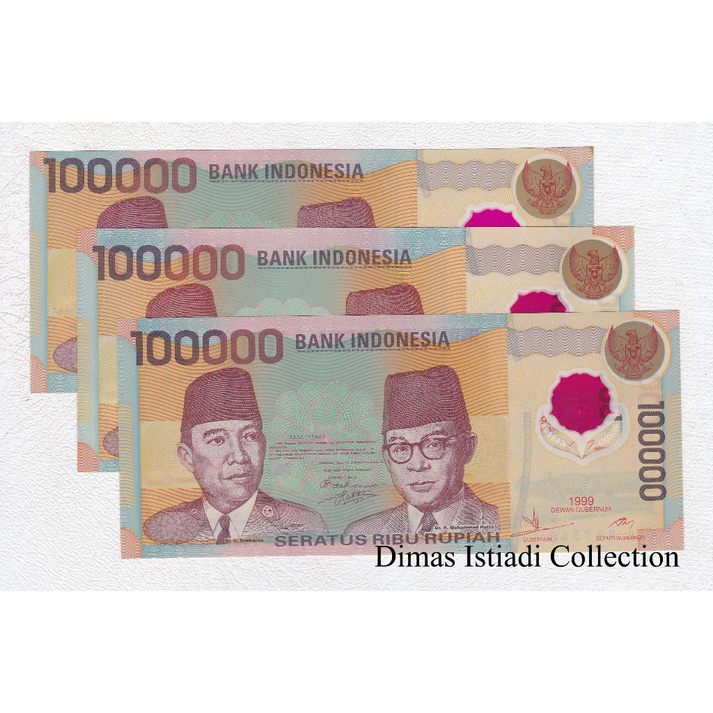 Uang Kuno 100000 Rupiah 1999 Polimer