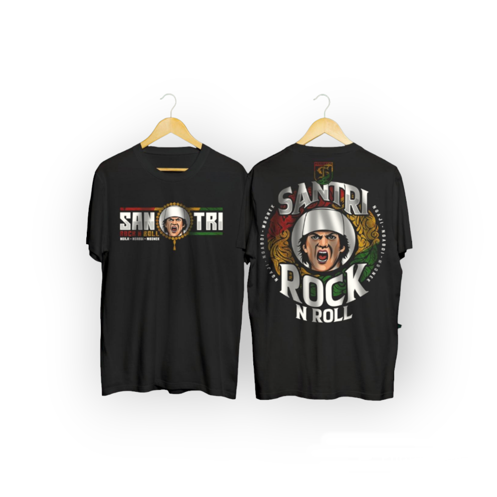 KAOS SANTRI ROCK N ROLL EDISI TERBARU GLOW IN THE DARK