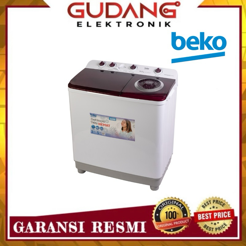 MESIN CUCI BEKO 9.5 KG WTTA9504W MESIN CUCI SEMI OTOMATIS WTTA 9504 W