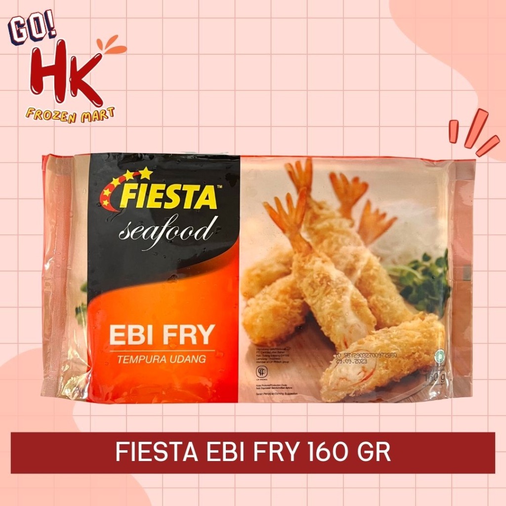 

Fiesta Ebi Fry 180gr isi 8pcs besar | tempura udang eby goreng seafood premium HK Frozen Mart