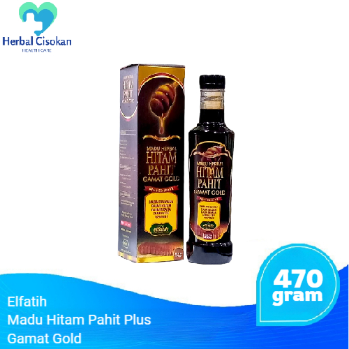 Madu Hitam Pahit Gamat Gold G plus Insulin ELFATIH | Madu Pahit plus Gamat Emas