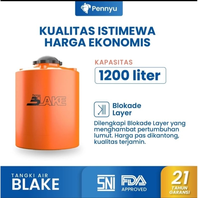 Tangki Air / Toren Air | Tandon Air Penyu Blake 1200 Liter | Free Ongkir Jateng, DIY, Jatim
