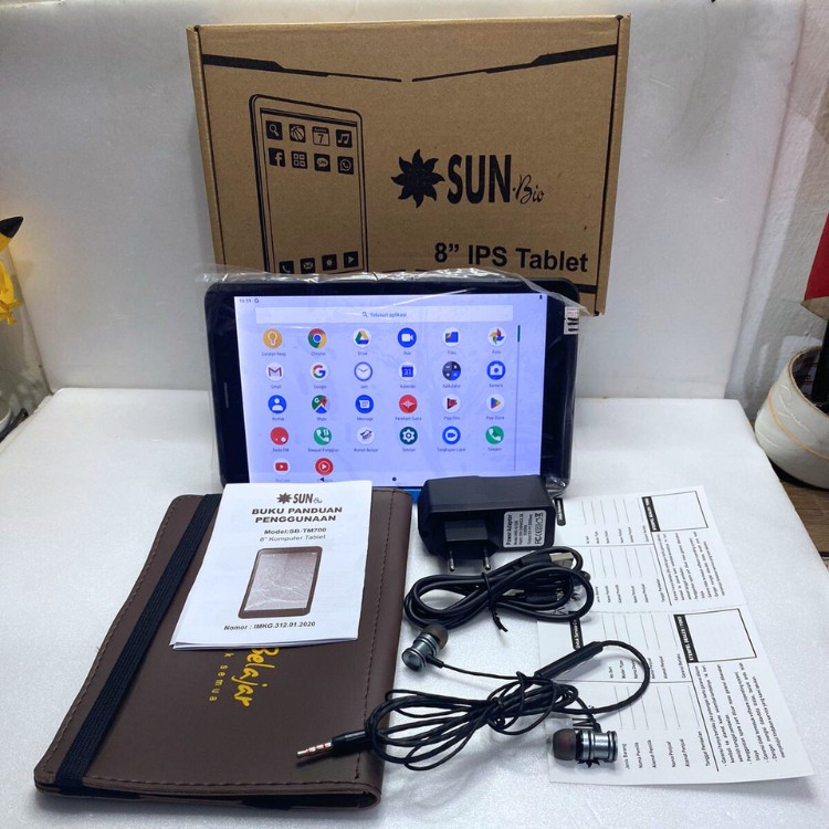 TABLET SUNBIO SB-TM700 2GB 32GB 8 INCH BARU RESMI TABLET ANDROID BARU FULLSET