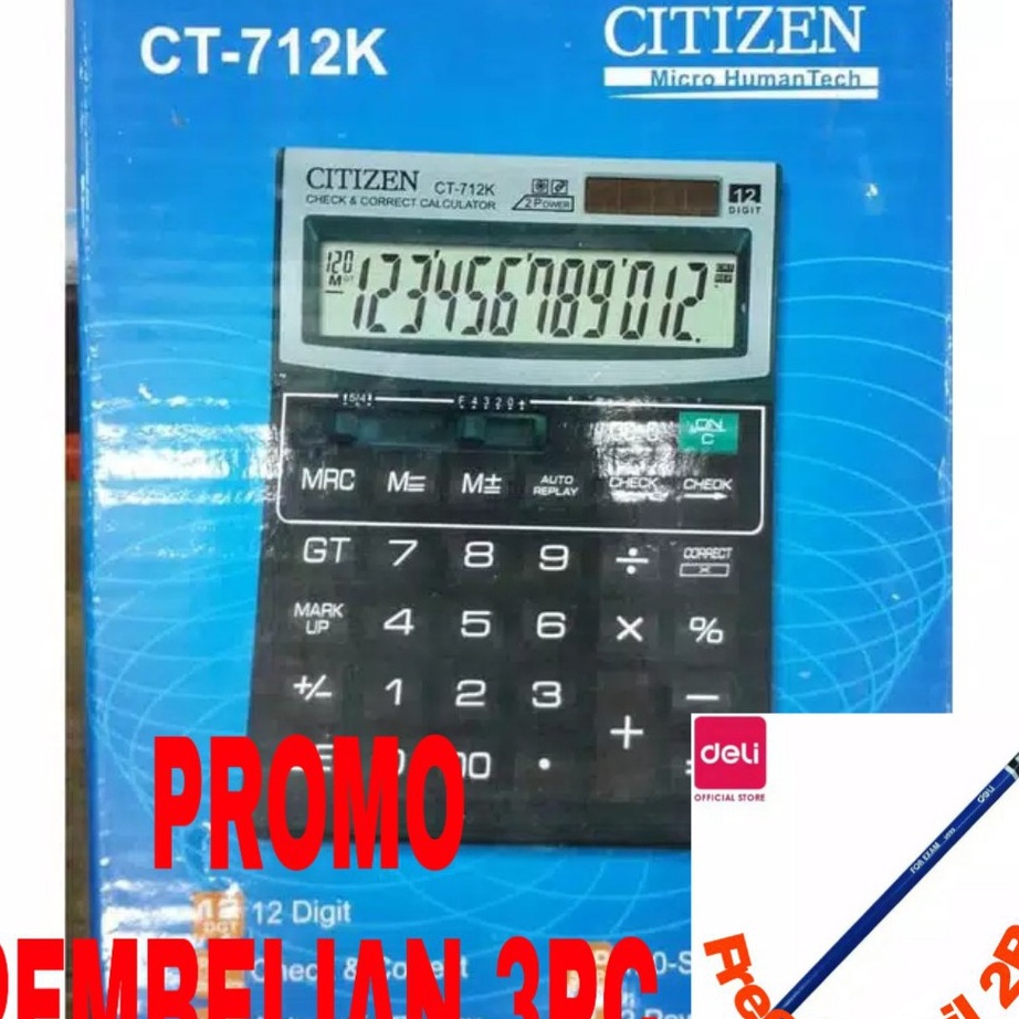 

Stok terbatas - Kalkulator Citizen CT-712K 712K CITIZEN 712K