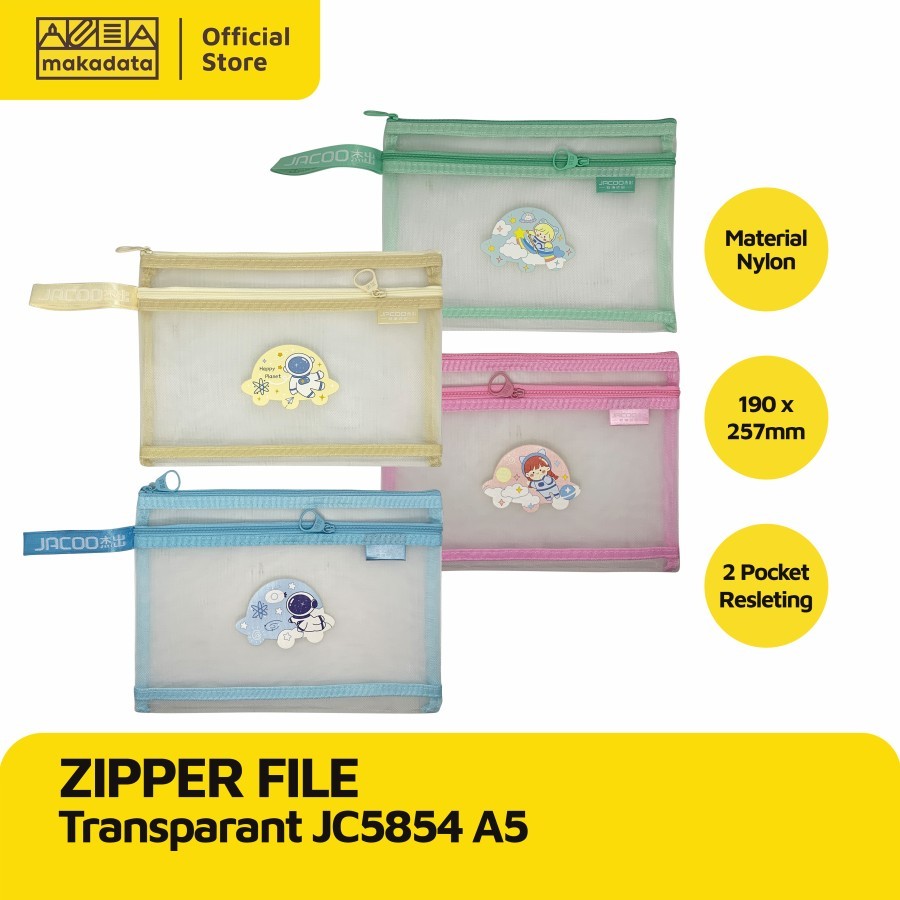 

ZIP FILE / ZIPPER FILE / DOCUMENT BAG JARING TRANSPARAN A5 5854 MURAH