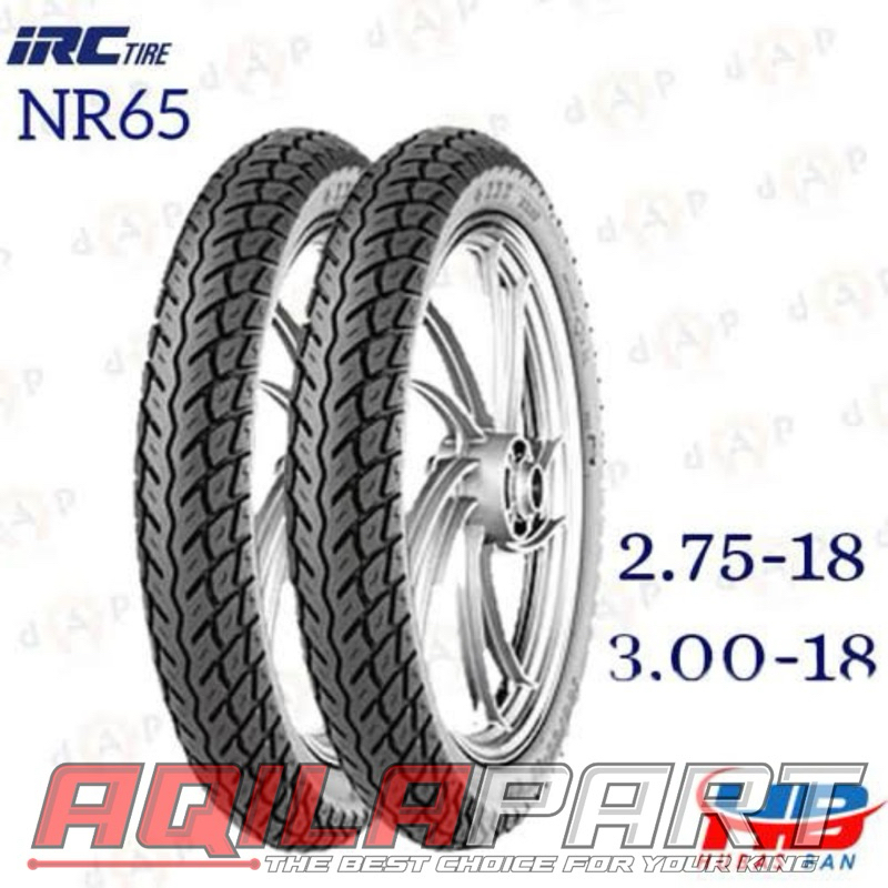 IRC BAN LUAR MOTOR RX KING SCORPIO TIGER THUNDER IRC NR 65 RING 18 SIZE 275 300 SET DEPAN BELAKANG